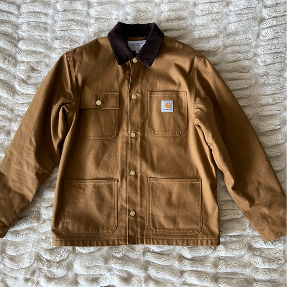Carhartt WIP Work in Progress Michigan Chore Coat Hamilton Brown Dearborn Canvas - Picture 2 of 14